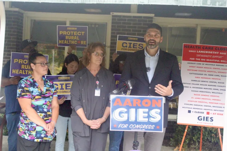 ‘Chronically Underfunded’: Gies visits Dunkirk to speak on healthcare